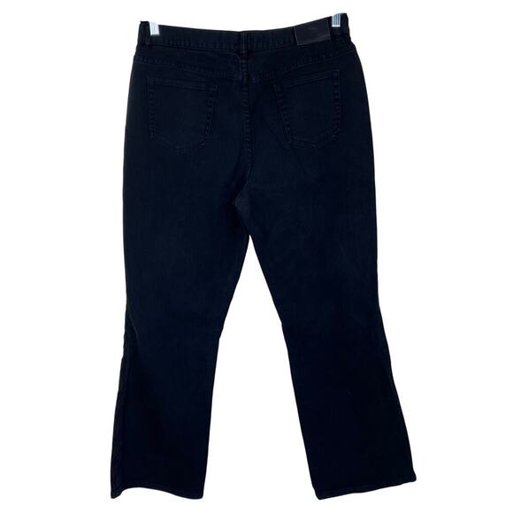 Lauren Ralph Lauren Sz 14 Aztec Beaded Black Pants Jeans Cotton Bootcut Relaxed - Picture 3 of 16